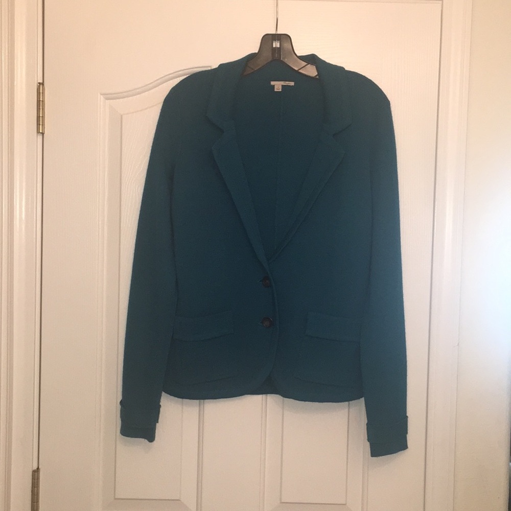 Bluish green Halogen cardigan.
